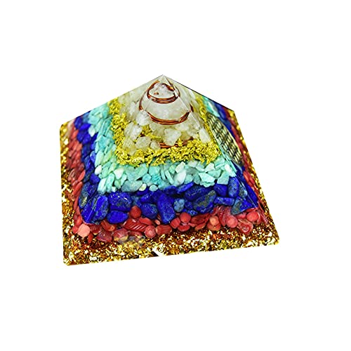 ZJCUNEUR Crystal Orgonita Original Siete Chakras Piedra Orgon Energy Pyramid Crystals Lapis Lazuli Amazonita Orgone Cover