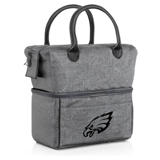 Image of PICNIC TIME NFL Atlanta Falcons Urban Lunch Bag - Cooler Lunch Tote - Insulated Lunch Bag, (Gray with Black Accents)