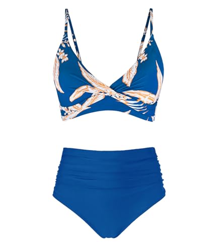 Amy Babe Women's High Waisted Bikini Sets Push Up Twist