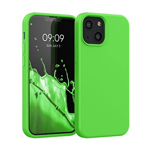 kwmobile Case Compatible with Apple iPhone 13 mini Case - TPU Silicone Phone Cover with Soft Finish - Lime Green