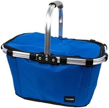 Insulated Picnic Basket - Insulated Lightweight Cooler with Carrying Handle (Blue)