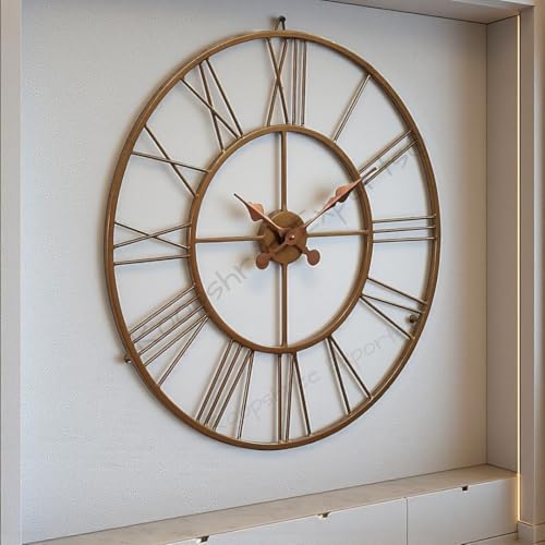 Image of Vintage Handicraft Iron Decorative Art Ware /Handcrafted Decorative Wall Art Clock /VC-9178-24