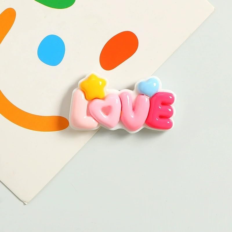 Image of LUVINA 3D Flower Magnets for Fridge, Strong Refrigerator Magnet, Colorful Adorable Decorations for Office, Kitchen Decor, Cute Desk Accessories, Multicolour (3, Love)