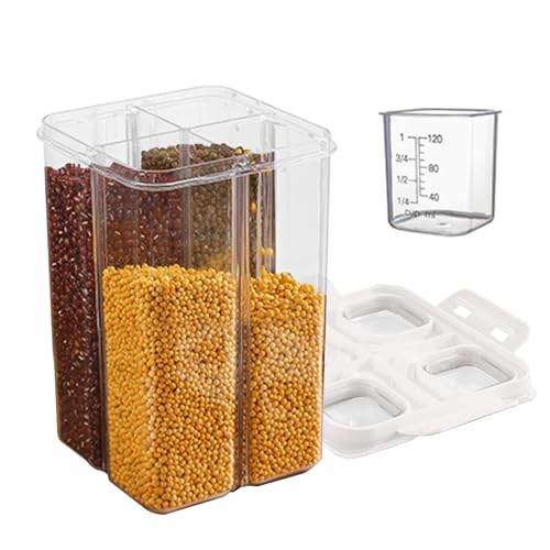 Generico Dispensador de alimentos secos - Contemporáneos con cereales | Dispensador de cereales | Contenedor de arroz | Cubo de contenedor de cereales para | Organizador de alimentos para alimentos