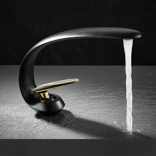 Robinet lavabo blanc en laiton mitigeur cascade contre les éclaboussures