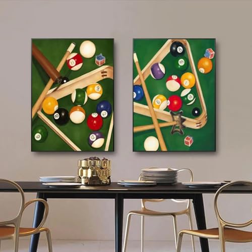 Affiche de billard déco sans cadre pour salon moderne - 4