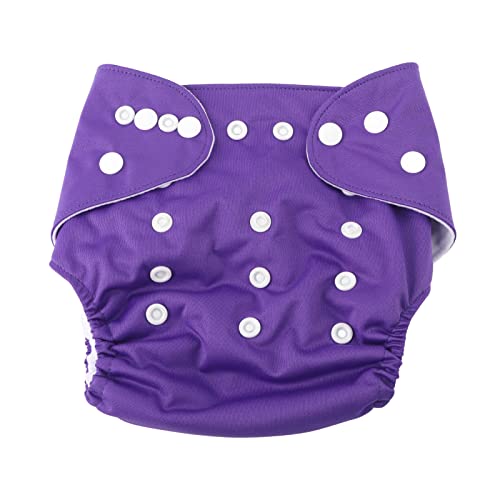 Pañales de tela lavables reutilizables para bebés y niños a prueba de fugas pañal infantil(Púrpura)