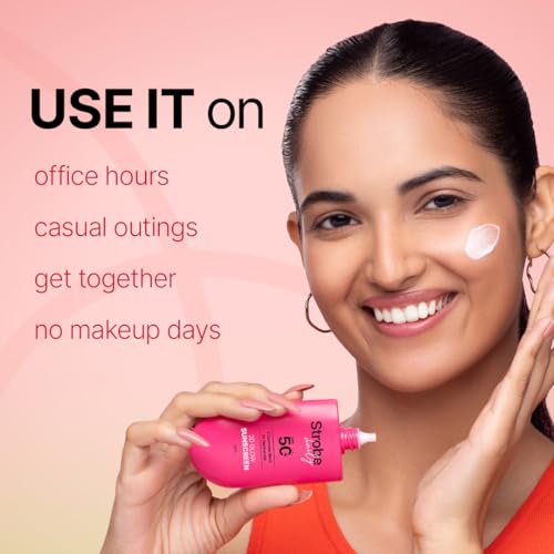 Image of Sotrue Daily Strobe Cream SPF 50 for Radiant Glowing Skin | Illuminating Face Moisturizer + Highlighter + Sunscreen | Hydrating Dewy Base with 3D Glow | All Skin Types