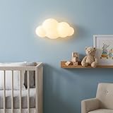 Alpinaluz Aplique de Pared Infantil LED CLOUDY Nube Blanco 3D de Policarbonato,...