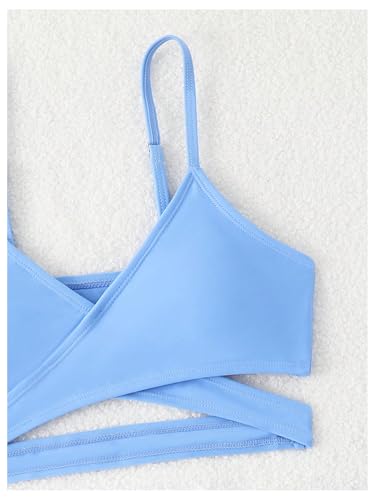 Girl's 3 Piece Bikini Swimsuit Cut Out Bikini Set Bathing Suit with Floral Beach Skirt3