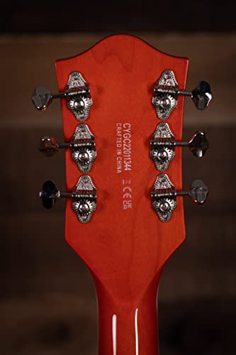 Gretsch G5420T Electromatic Classic Hollow Body 6-String Single-Cut Electric Guitar With Bigsby, Laurel Fingerboard, And Set-Neck Maple Neck (Right-Hand, Orange Stain) #TOP7