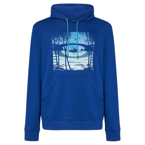 Sweat à capuche Oakley XL bleu pour homme contre la fraîcheur du soir