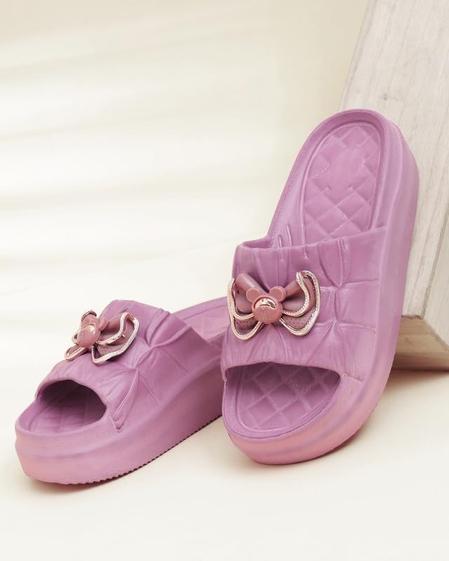 Image of Richmen Women's EVA Sliders Slippers | Lightweight Anti-Slip Soft Cushioned Bathroom & Home Slides | Stylish Design Comfortable Indoor Outdoor Flip Flops for Ladies