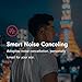 RAYZ Pioneer Plus Active Noise Cancelling Wired Earphones with Microphone in Ear Corded Smart Noise Reduction, Auto-Pause, Hands-Free, Hey Siri MFI Certified Compatible iPhone, iPad, iPod (Graphite)