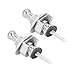Fast Release Strap Retainer, 2 Spare Parts Guitar Strap Block (Silver)