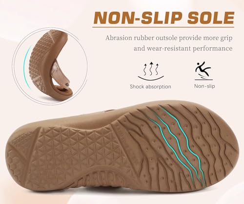 Image of jiajiale Womens Fashion Orthotic Flip Flops Ladies Slip On Lightweight Comfortable Thick Cushion Yoga Mat Thong Sandals With Plantar Fasciitis Arch Support