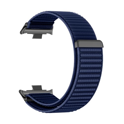 MokaZii Nylon Correa Compatible con Xiaomi Redmi Watch 5 / Xiaomi Smart Band 9 Pro/8 Pro, Nylon Strap Transpirable Sport Correa Ajustables Loop para xiaomi Redmi Watch 4 - Azul oscuro