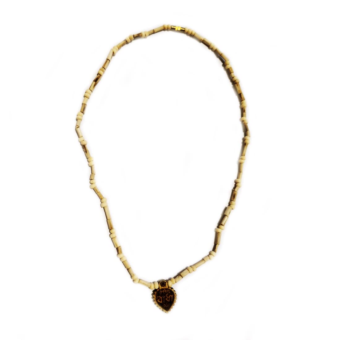 MAYAPURI Original Design Tulsi Kanthi Mala with Radha Engraved in Bengali font Pendant/Locket - Image 6 thumbnail