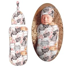 Cute Cat Faces Pink Cherry Blossom