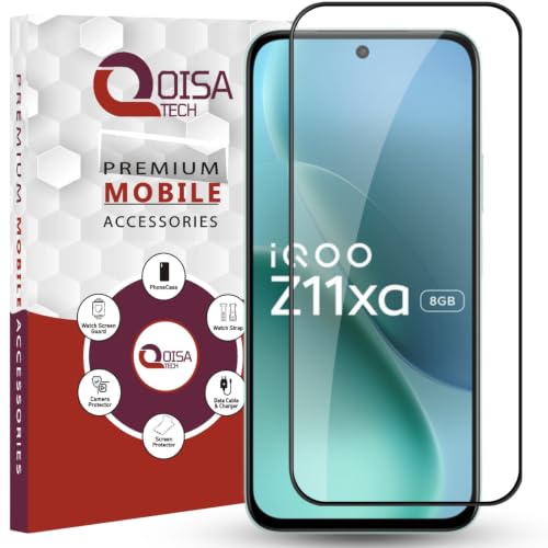 Image of Premium Tempered Glass Screen Protector Guard For iQOO Z11Xa 5G (6.76 Inch, Pack of 1) | Edge to Edge Coverage With Easy to installation kit