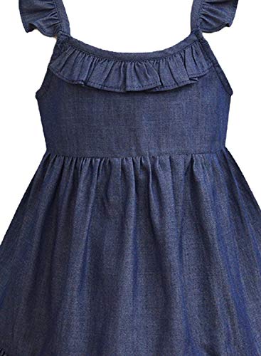 Image of A.T.U.N Girl's Denim Empire Waist Knee-Length Casual Dress