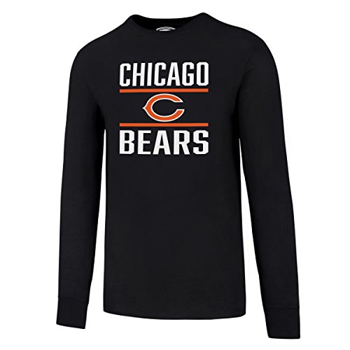 OTS NFL Chicago Bears Men's Rival Long Sleeve Tee, Double Bar, X-Large