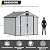 DNYKER 8 x 10 FT Resin Outdoor Storage Shed, All-Weather Plastic Garden Shed with Floor, Lockable Doors & Windows, Plastic Tool Shed for Poolside, Backyard, Patio