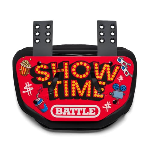Battle Sports Novelty Football Back Plate Hard Shell Lower Back Protector with Contoured Foam for High-Impact Protection for Youth Kids and Adults