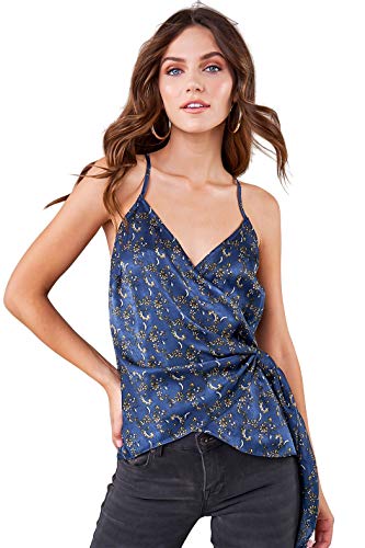 Sugar Lips womens Cami, Blouse Cami Shirt, Blue-multi, Medium US