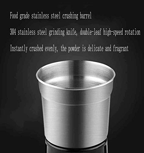 ZOUSHUAIDEDIAN Elektrische Kaffeemühle, Gewürzschleifer mit abnehmbarem Edelstahlbecher, for Kaffeeliebhaber – Bild 7