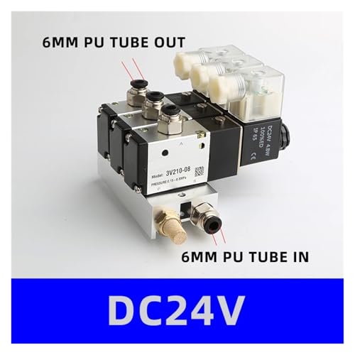Bloc de vannes électromagnétiques normalement fermées 3 ports alimentation 24V - 3