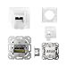 ProfiPatch Netzwerkdose Cat6A 500MHz Unterputz 2X RJ45, weiß
