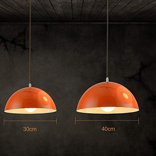 Lámpara de techo contemporánea roja de 30cm con rosca E27 y pantalla metálica 6