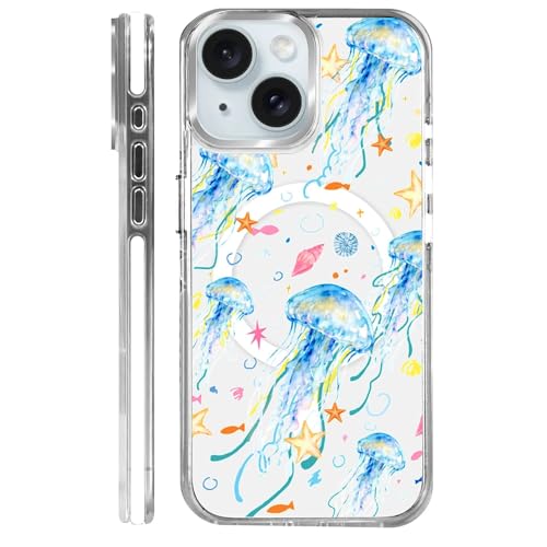 Coque iPhone 15 Magsafe rigide eviter cassure motif etoile de mer