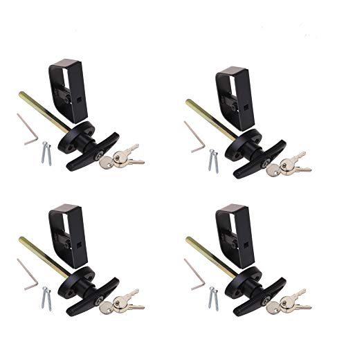 StartFine 4 Kits THandle Shed Door Locks 51/2″ Shed Door Locking