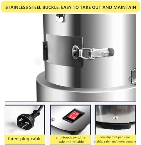 Electric Garlic Peeler Machine, 200W Stainless Steel Commercial Peeler, 30kg/H High Efficiency, Whole Garlic Separator for Home and Restaurant
