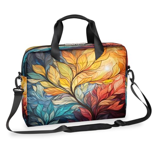 Bolso para laptop 15.6-16 pulgadas multicolor hojas árbol miniatura 1