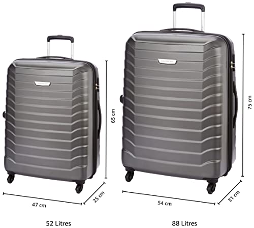 Image of Aristocrat Set of 2 Juke Grey Polycarbonate Hardsided Luggage Medium & Large (JUKESETD1MGP)