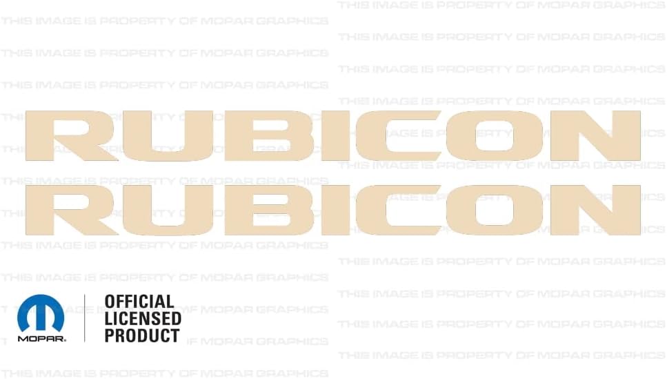 Rubicon Hood Graphic Decal/Sticker fits Jeep Wrangler JK (2007-2018) Red CR (Set of 2) | SJ1Y3