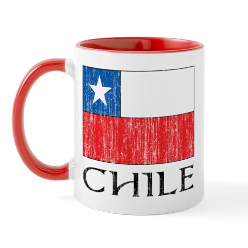 Taza café cerámica bandera Chile 11 oz miniatura 1
