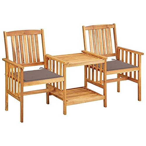 Chaise de table de jardin MOONAIRY avec coussins pour terrasse - 2