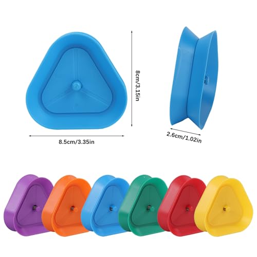 GHERPTE Playing Card Games Holder,6 Pack Triangle Shaped Hands-Free Playing Card Holder for Kids,Adults,Seniors,Poker Parties,Family Card Game Nights&Classroom Activities,6 Colors