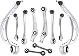 10pcs Front Lower Upper Control Arm Suspension Kit fit for 2012-2015 Audi A4/A4 Quattro, for 2013-2016 Audi A5/A5 Quattro, for 2013-2015 RS5, 2012-2016 Q5,2012-2018 audi A6/A6 Quattro/A7 Quattro
