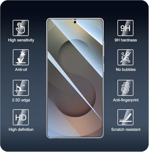 Image of SHILD HJ Privacy Tempered Glass for Samsung S25 Ultra 5G [100% FingerPrint Working /S-PEN Compatible ] 9H Glass Anti-Spy Screen Guard for Galaxy S25 Ultra