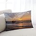 Federe Cuscini per Divano 40x60cm, Il Paesaggio al Tramonto sulla Spiaggia della Nave dei Pirati Federa Cuscino Morbido Decorativo Fodere per Cuscino Rettangolare