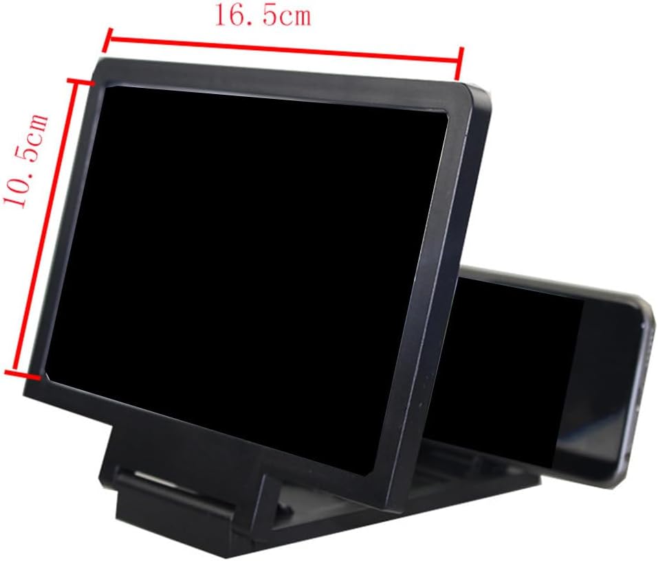 Hemobllo Phone Screen Magnifier Bracket for Cell Phone Enlarged Display 7.28X4.72X4.72In Lightweight Portable Holder for Movies Reading Compatible with All Smartphones