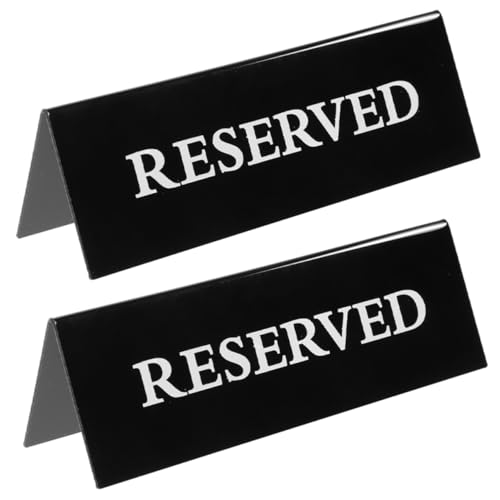 SOLUSTRE Reserved Table Sign Acrylic v Shape Restaurant Wedding Banquet Multi-function
