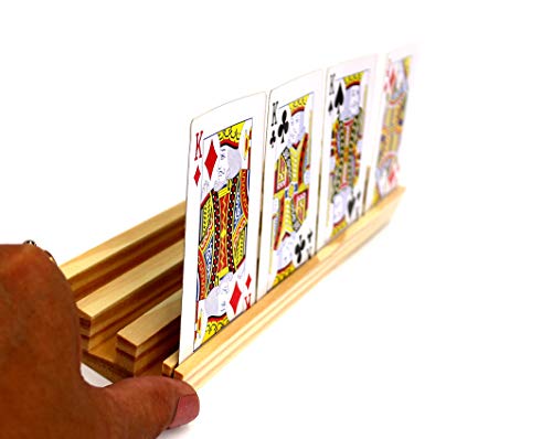 Engelhart - x4 juego de dominó de madera y porta cartas miniatura 6