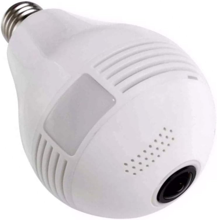 ZAAMBUTECH LED Bulb Light CCTV Security Camera System, 360° IP Camera Wireless Bulb Holder, Fisheye Vision, Remote Monitoring Home Security Camera, with Two-Way Audio