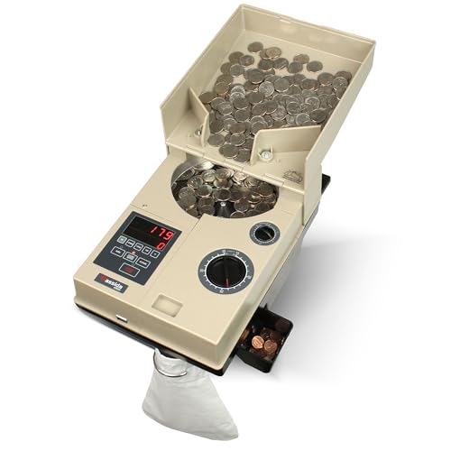 Image of Cassida Compact & Portable Coin Counter /Off-Sorter (C500), Tan /Black
